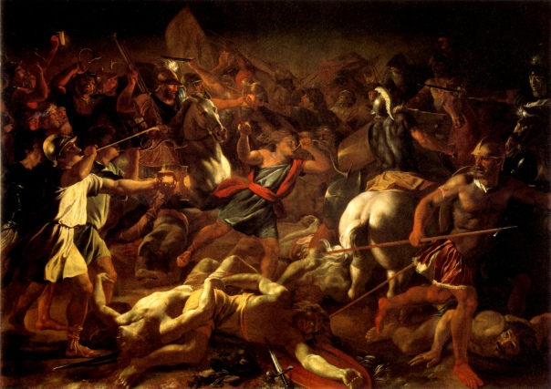 Batalha de Gideão contra os madianitas, por Nicolas Poussin